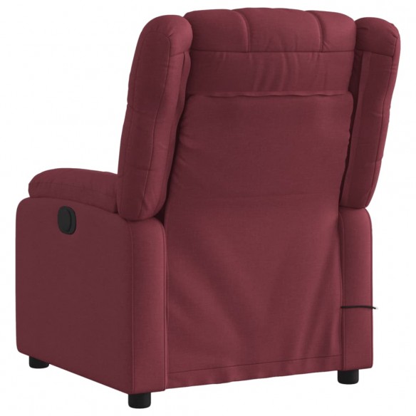 Fauteuil de massage inclinable Rouge bordeaux Tissu