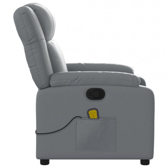 Fauteuil de massage inclinable Gris Similicuir