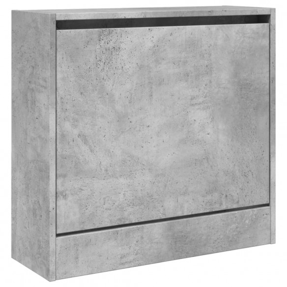 Armoire à chaussures gris béton 60x21x57 cm bois d'ingénierie