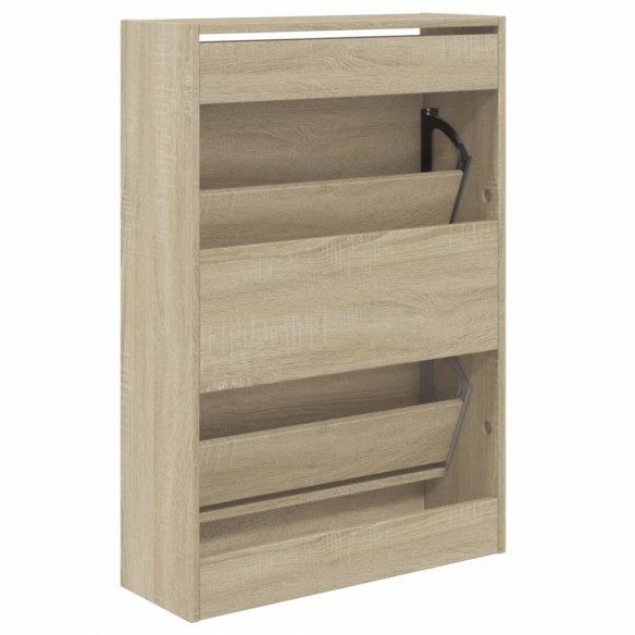 Armoire à chaussures chêne sonoma 60x21x87,5 cm bois ingénierie