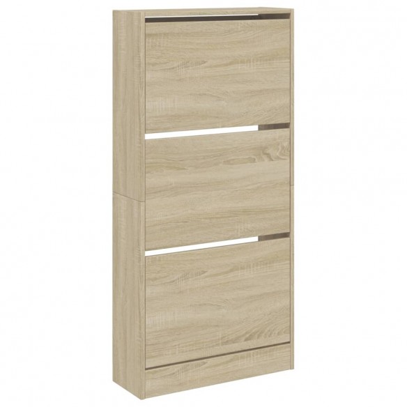 Armoire à chaussures chêne sonoma 60x21x125,5cm bois ingénierie