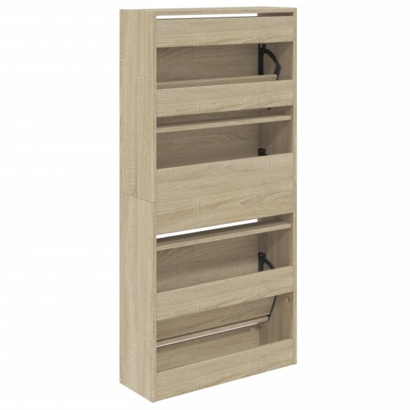 Armoire à chaussures chêne sonoma 60x21x125,5cm bois ingénierie