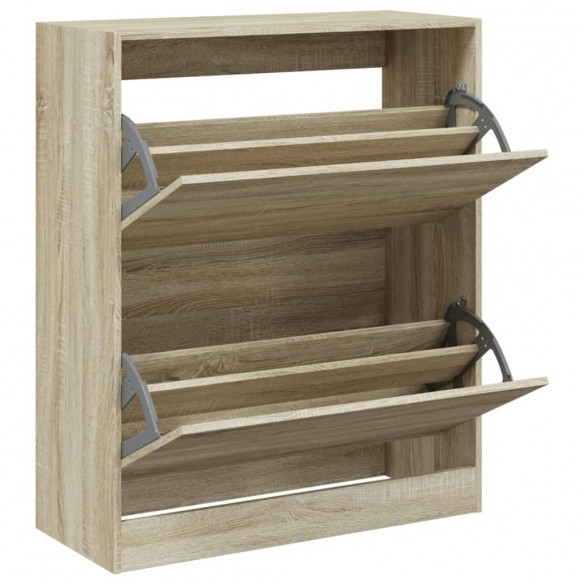 Armoire à chaussures chêne sonoma 80x34x96,5 cm bois ingénierie