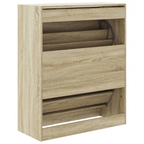 Armoire à chaussures chêne sonoma 80x34x96,5 cm bois ingénierie