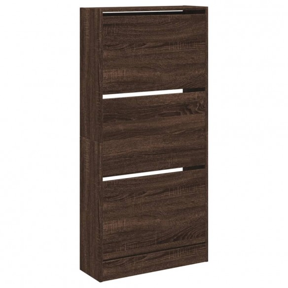 Armoire à chaussures chêne marron 60x21x125,5cm bois ingénierie