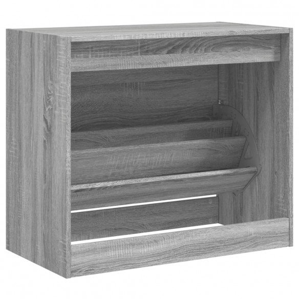 Armoire à chaussures sonoma gris 80x42x69 cm bois d'ingénierie