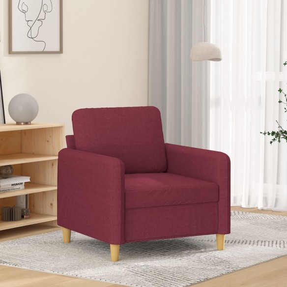 Fauteuil Rouge bordeaux 60 cm Tissu