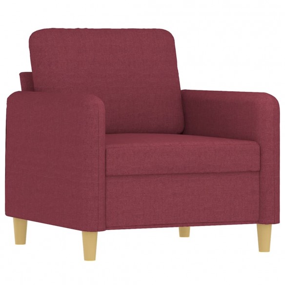 Fauteuil Rouge bordeaux 60 cm Tissu