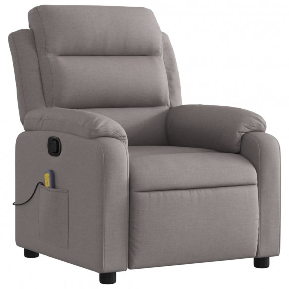 Fauteuil de massage inclinable Taupe Tissu