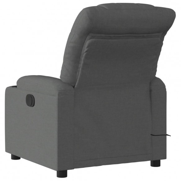 Fauteuil de massage inclinable Gris foncé Tissu