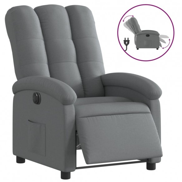 Fauteuil inclinable électrique Gris foncé Tissu