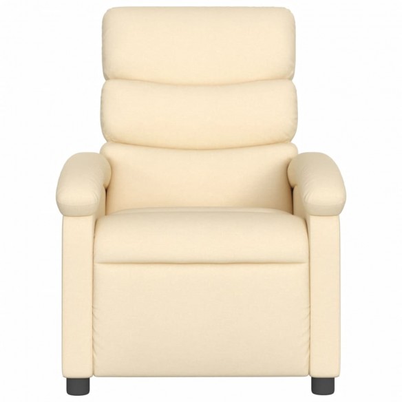 Fauteuil inclinable électrique Crème Tissu