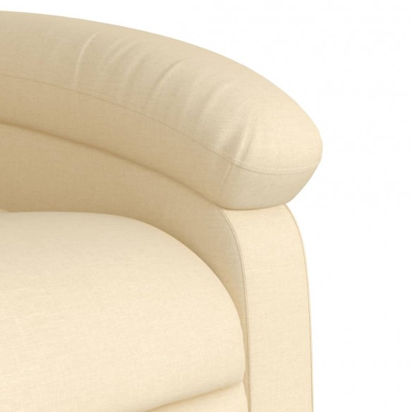 Fauteuil inclinable électrique Crème Tissu