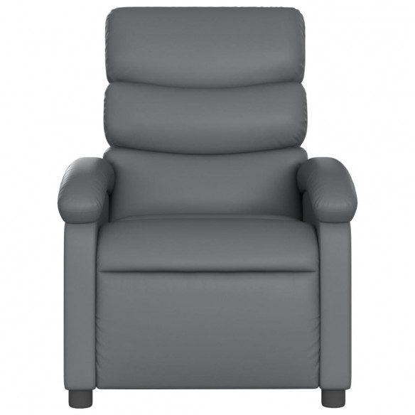 Fauteuil de massage inclinable électrique gris similicuir