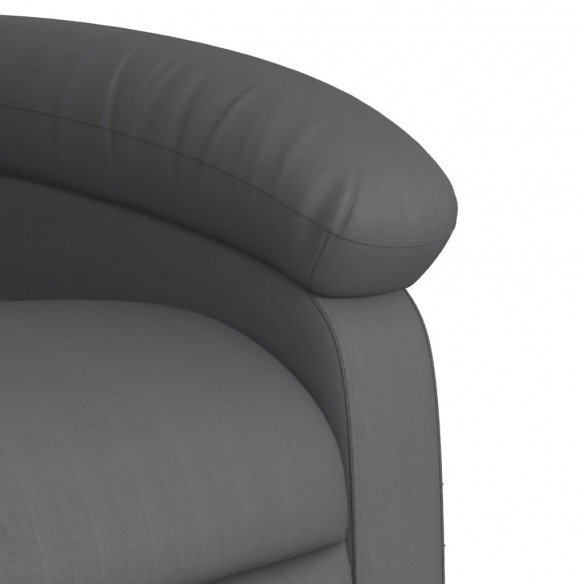 Fauteuil de massage inclinable électrique gris similicuir