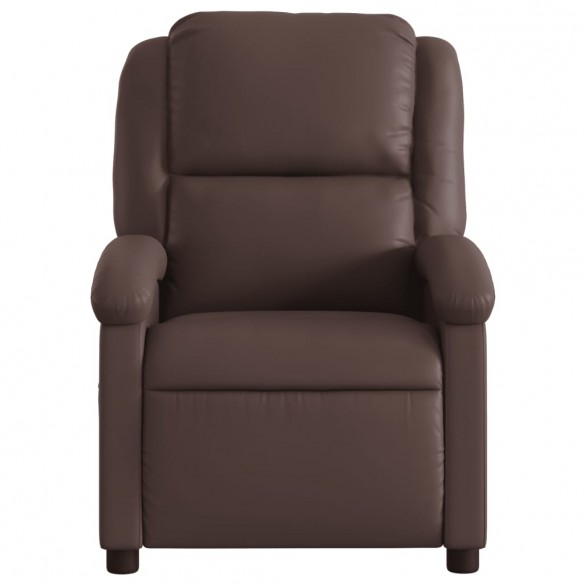 Fauteuil inclinable électrique Marron Similicuir