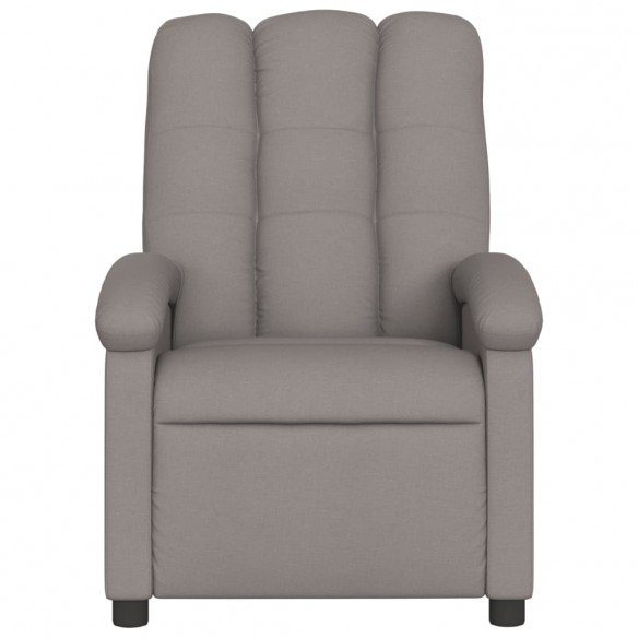 Fauteuil de massage inclinable électrique Taupe Tissu