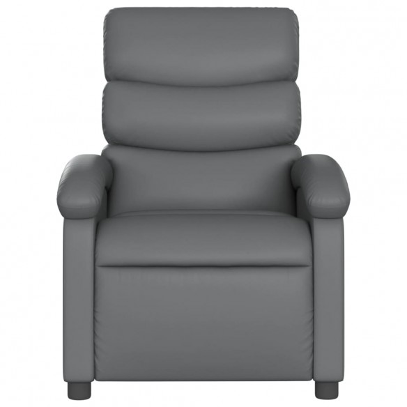 Fauteuil inclinable électrique Gris Similicuir