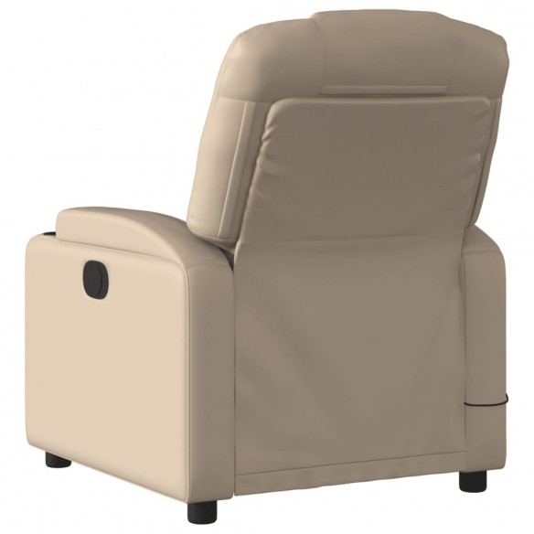 Fauteuil de massage inclinable électrique cappuccino similicuir