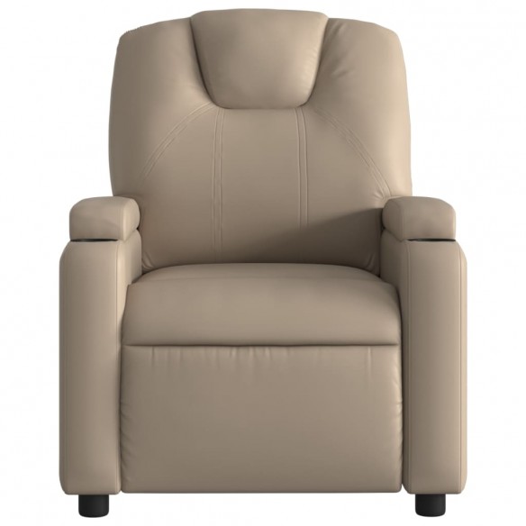 Fauteuil de massage inclinable électrique cappuccino similicuir