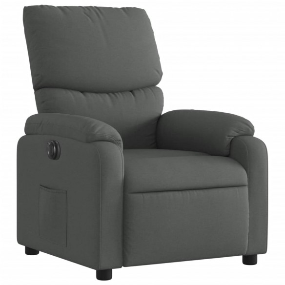 Fauteuil inclinable électrique Gris foncé Tissu