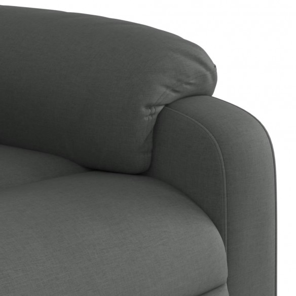 Fauteuil inclinable électrique Gris foncé Tissu