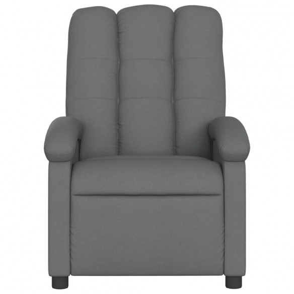 Fauteuil inclinable de massage électrique gris foncé tissu