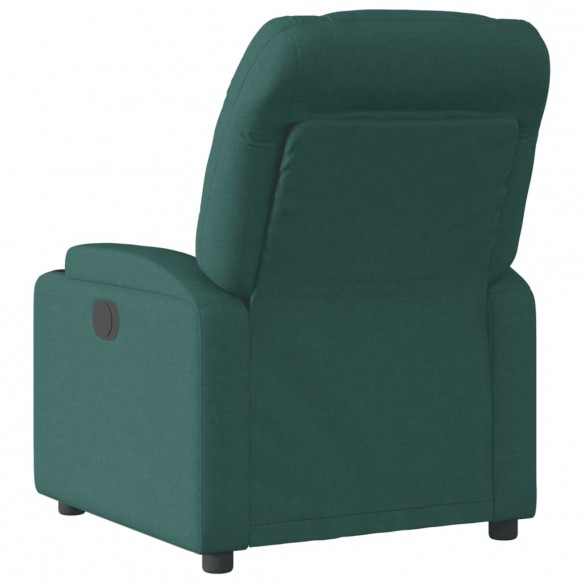 Fauteuil inclinable électrique Vert foncé Tissu