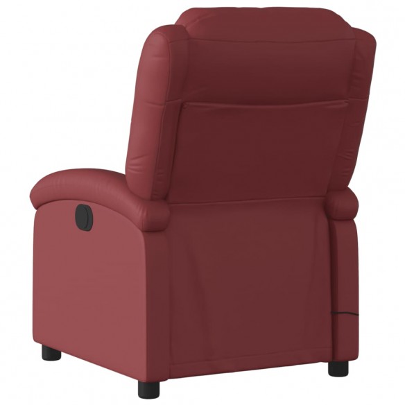 Fauteuil de massage inclinable électrique rouge bordeaux