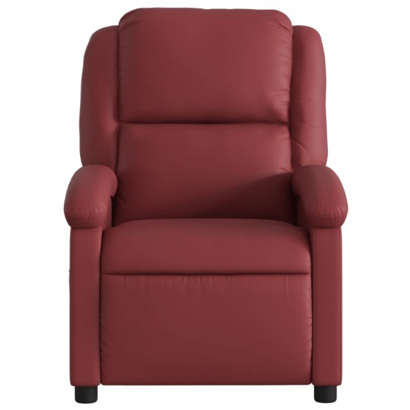 Fauteuil de massage inclinable électrique rouge bordeaux