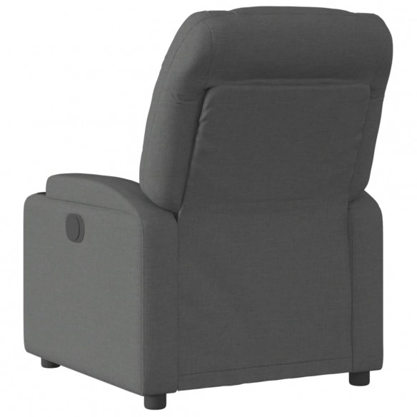 Fauteuil inclinable électrique Gris foncé Tissu