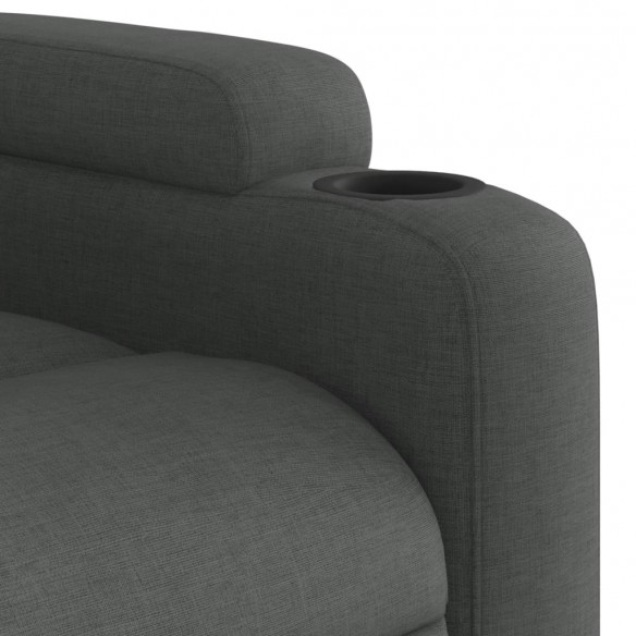 Fauteuil inclinable électrique Gris foncé Tissu