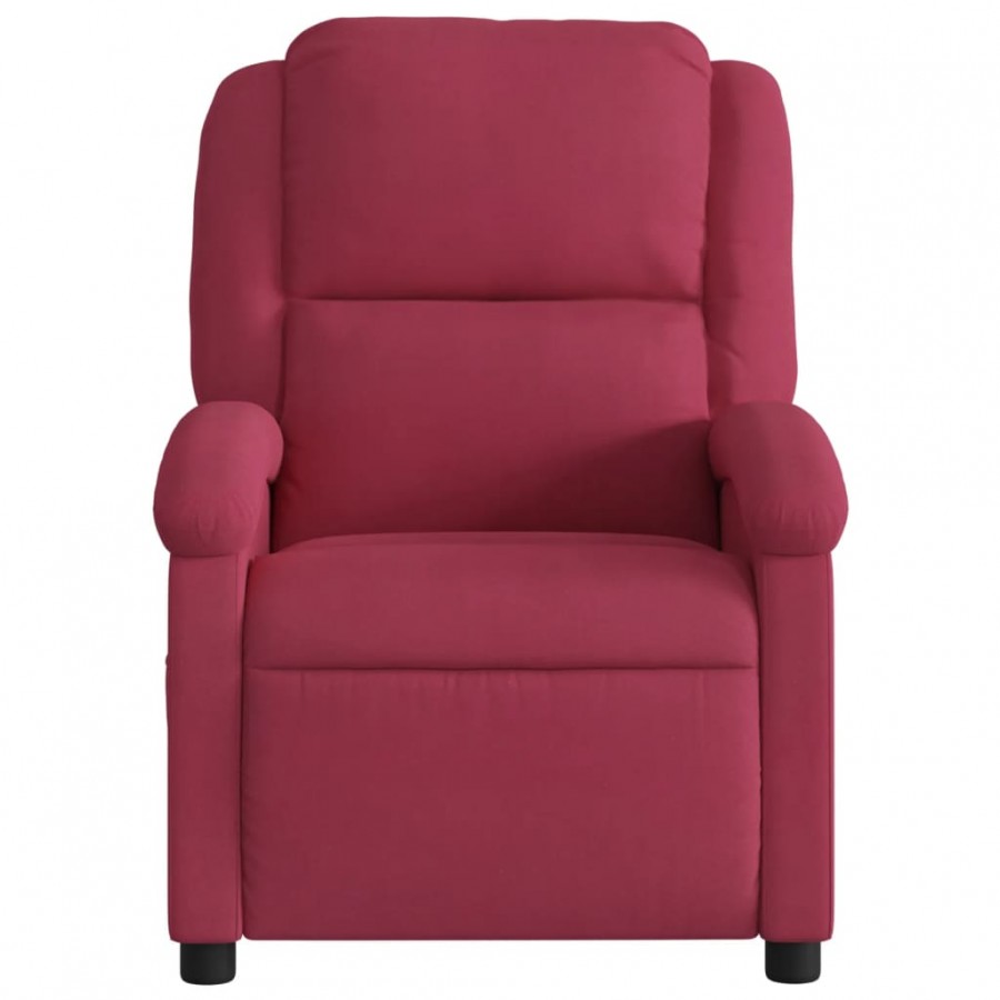 Fauteuil inclinable massage électrique rouge bordeaux velours Fauteuil inclinable massage électrique rouge bordeaux velours