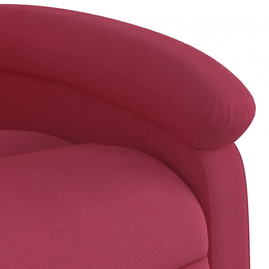 Fauteuil inclinable massage électrique rouge bordeaux velours Fauteuil inclinable massage électrique rouge bordeaux velours