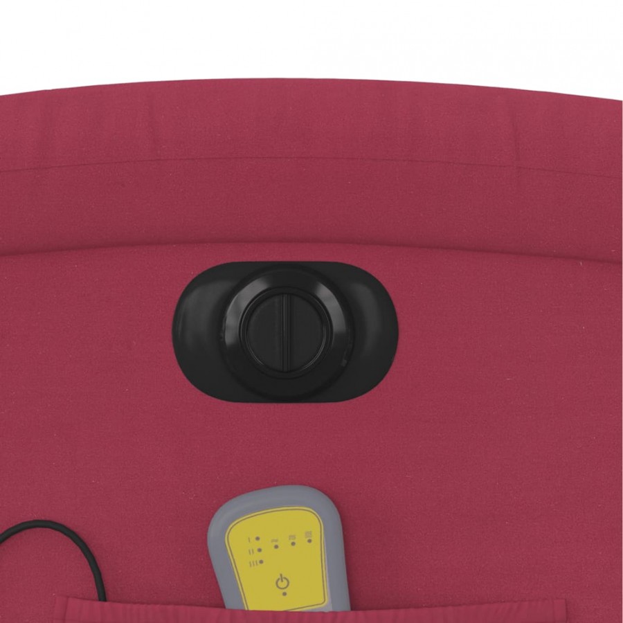 Fauteuil inclinable massage électrique rouge bordeaux velours Fauteuil inclinable massage électrique rouge bordeaux velours