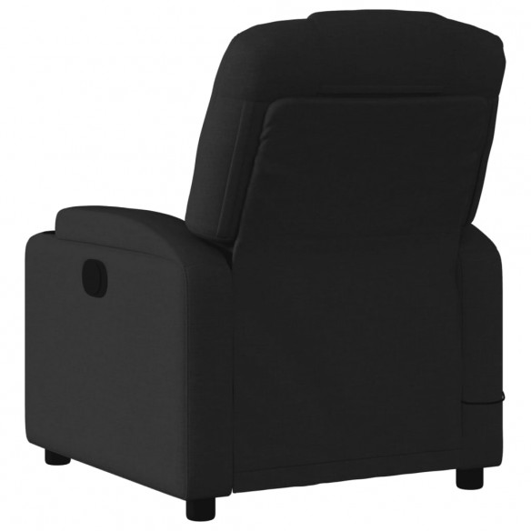 Fauteuil de massage inclinable électrique Noir Tissu