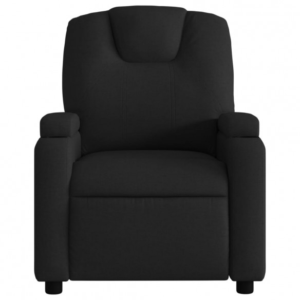 Fauteuil de massage inclinable électrique Noir Tissu