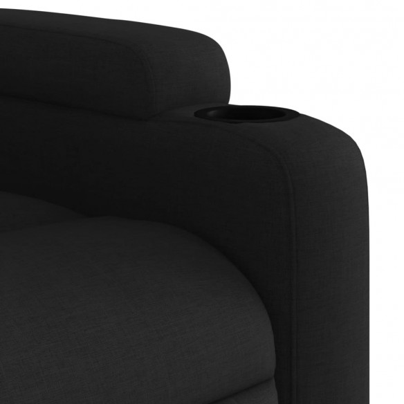 Fauteuil de massage inclinable électrique Noir Tissu