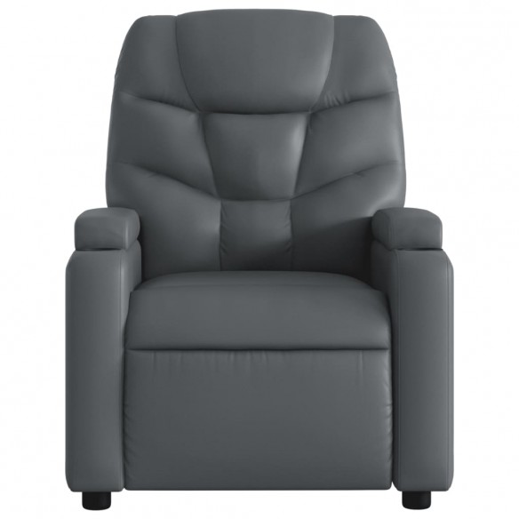 Fauteuil de massage inclinable électrique gris similicuir