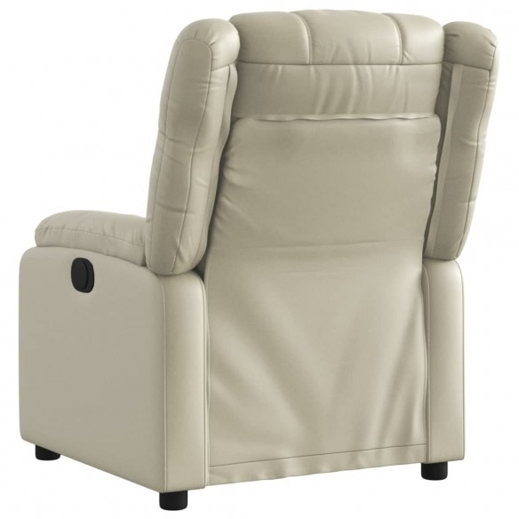 Fauteuil inclinable électrique Crème Similicuir