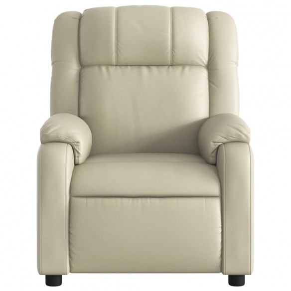 Fauteuil inclinable électrique Crème Similicuir