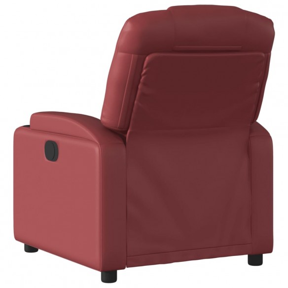 Fauteuil inclinable électrique Rouge bordeaux Similicuir