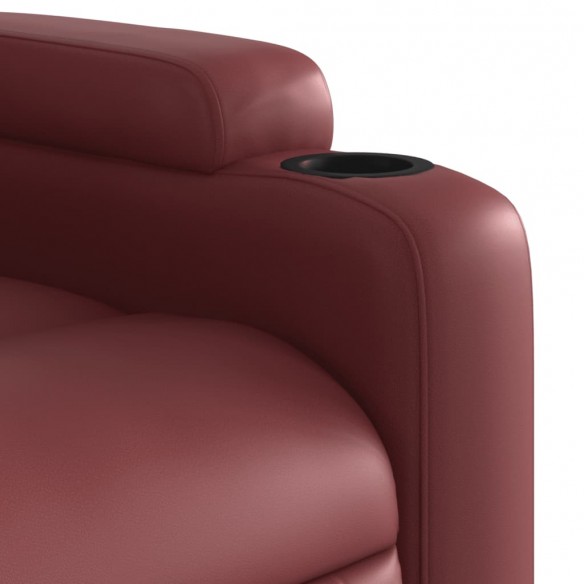 Fauteuil inclinable électrique Rouge bordeaux Similicuir