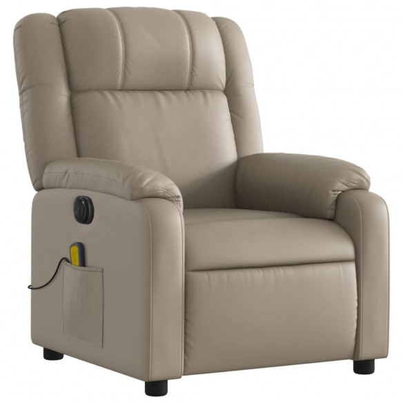 Fauteuil de massage inclinable électrique cappuccino similicuir