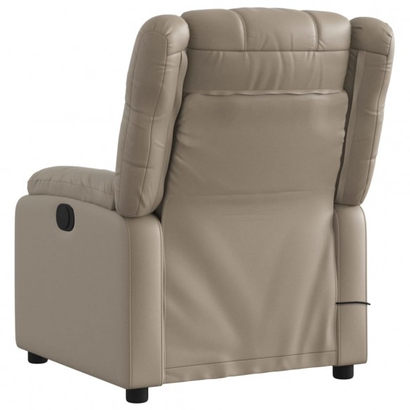 Fauteuil de massage inclinable électrique cappuccino similicuir