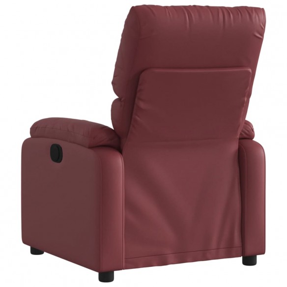 Fauteuil inclinable électrique Rouge bordeaux Similicuir