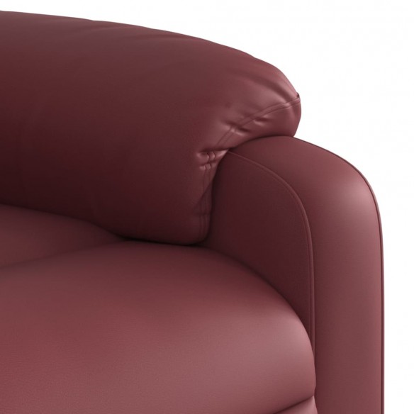 Fauteuil inclinable électrique Rouge bordeaux Similicuir