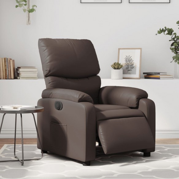 Fauteuil inclinable électrique Marron Similicuir