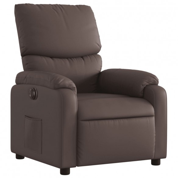 Fauteuil inclinable électrique Marron Similicuir