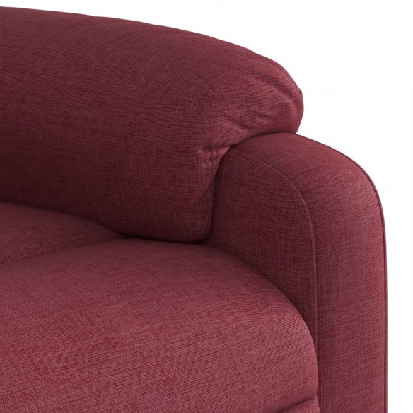 Fauteuil de massage inclinable électrique Rouge bordeaux Tissu